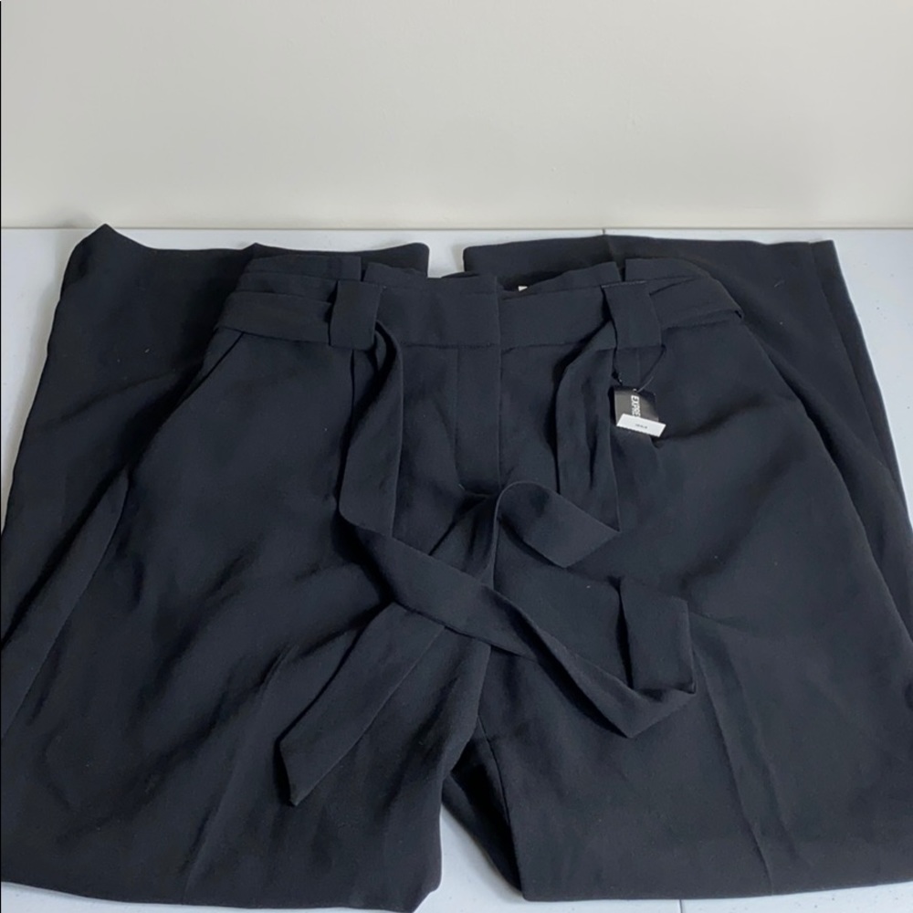Express High Waisted Wide Leg Paperbag Pants - Picture 5 of 8